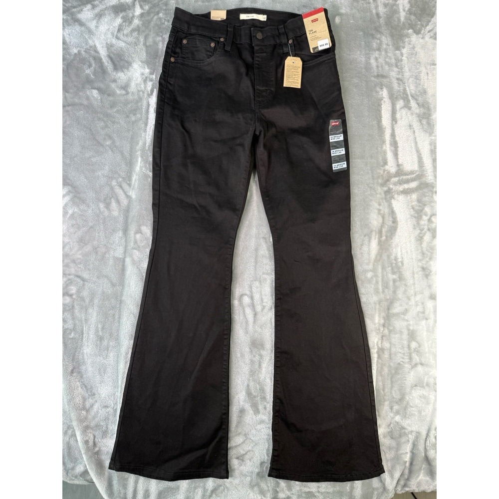 Levi's Jeans Womens 32x32 Black 726 High Rise Flare Waterless New with Tags